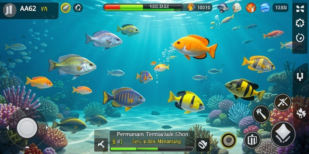 Gameplay seru dalam permainan Tembak Ikan AA62.