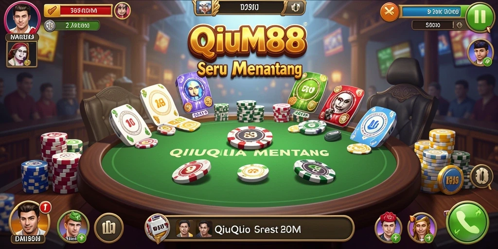 Screenshot utama DAM88 menampilkan pengalaman bermain QiuQiu yang seru.
