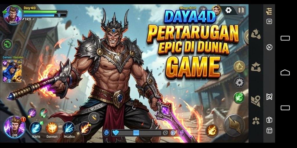 Tangkapan layar DAYA4D menampilkan pertarungan seru dan dinamis.