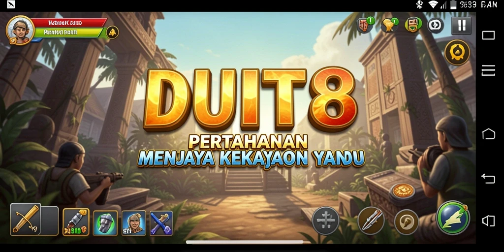 Tangkapan layar gameplay menunjukkan aksi menara Tower Defense yang mendebarkan.