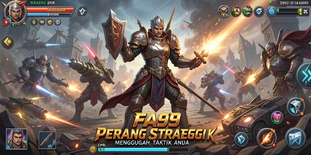 Tampilan menegangkan dari pertempuran strategi dalam FA99.