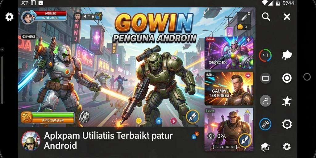Screenshot GOWIN menampilkan antarmuka aplikasi Utility yang intuitif.