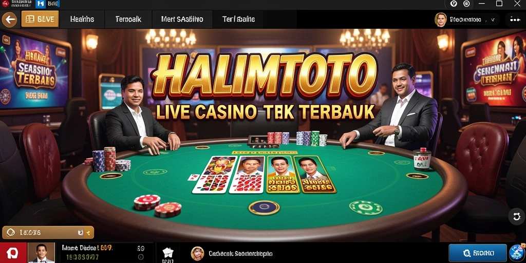 Tangkapan layar HALIMTOTO menampilkan aksi seru dari permainan Live Casino.