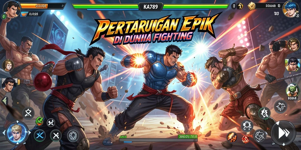 Screenshot permainan KA789 menampilkan aksi pertarungan yang mendebarkan dan karakter-karakter unik.