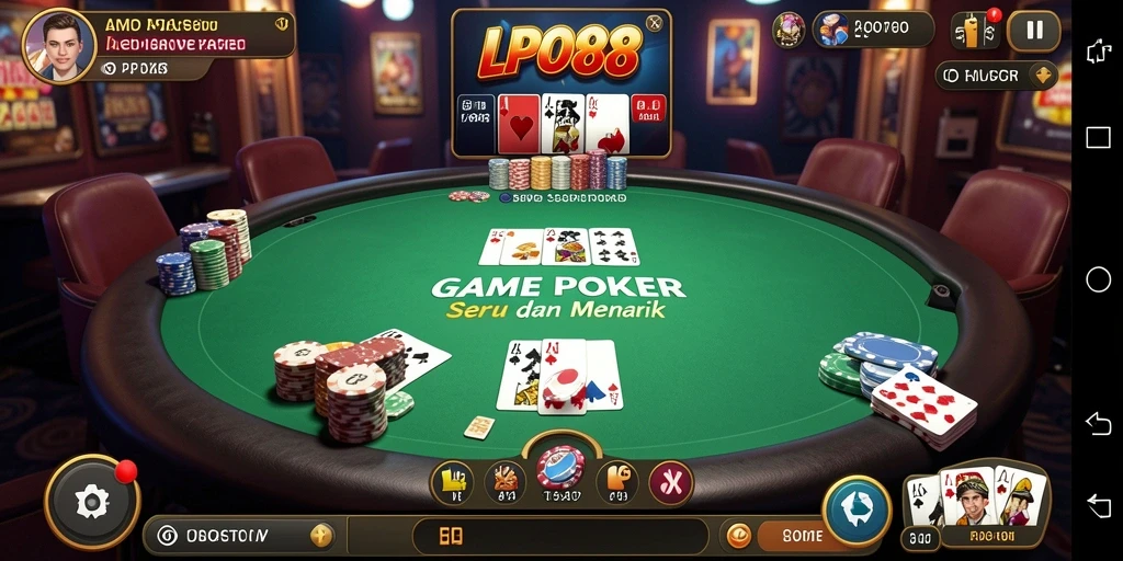 Tampilan permainan poker yang seru dan menarik di LPO88.