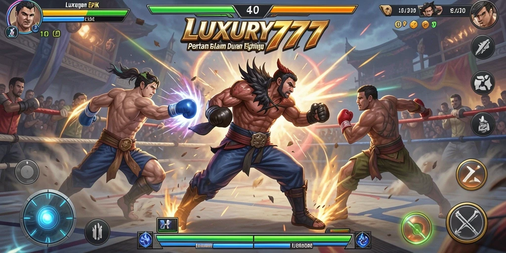Gameplay seru dalam LUXURY777 dengan aksi pertarungan yang mendebarkan.