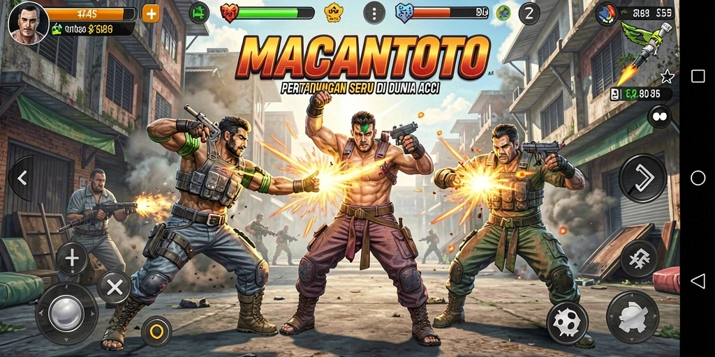 Tangkapan layar gameplay yang intens di MACANTOTO.