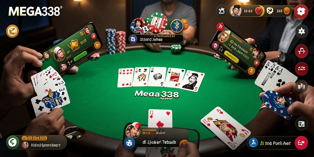Tampilan gameplay Poker yang menarik pada MEGA338.