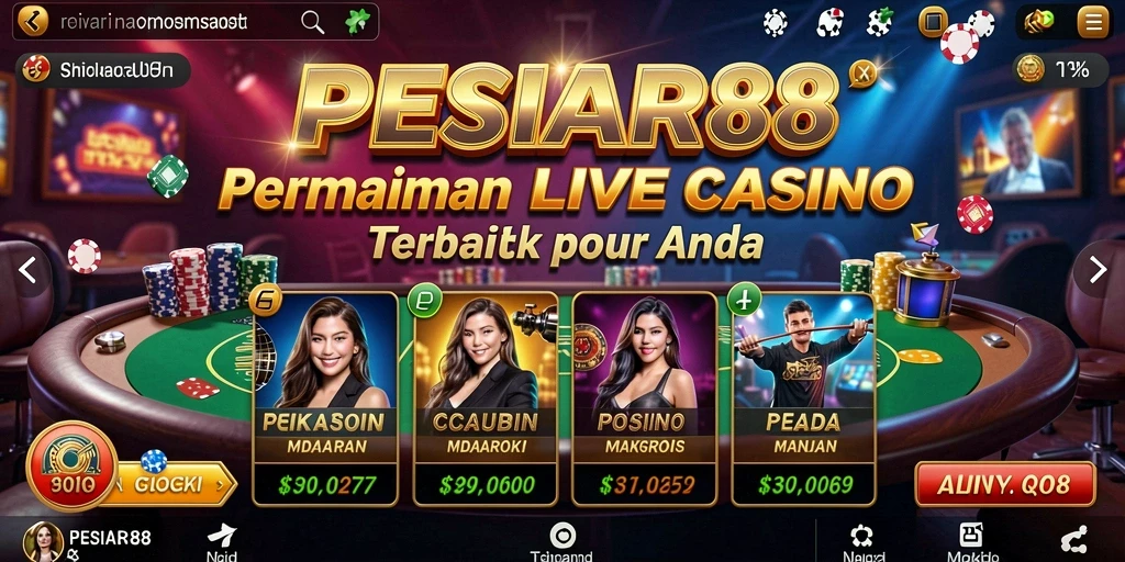 Tampilan gameplay Live Casino di PESIAR88 yang menakjubkan.