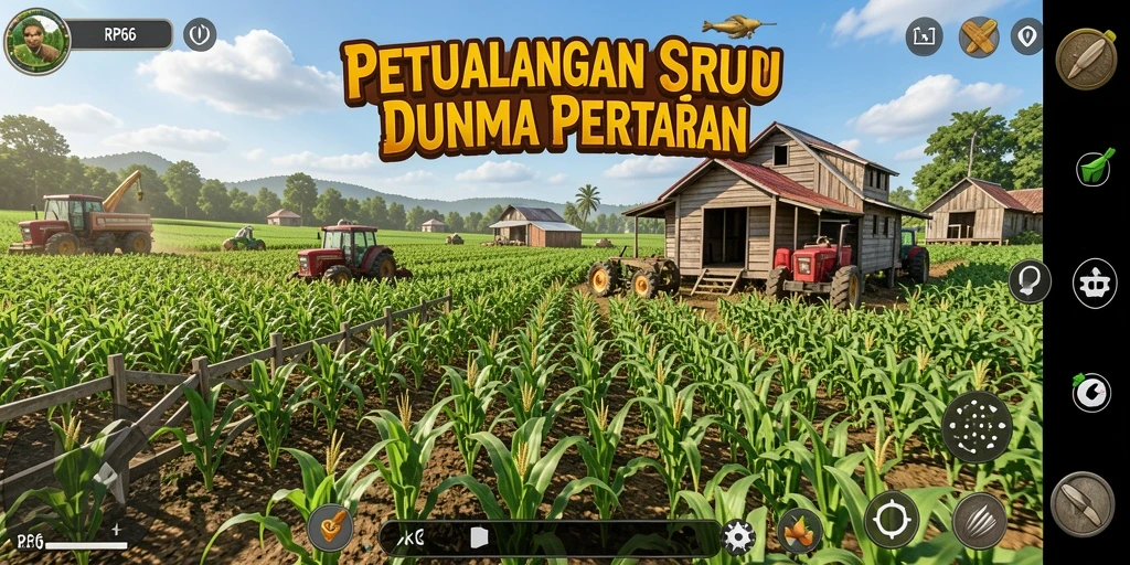 Tangkapan layar gameplay RP66 menampilkan kebun yang hijau dan hidup.
