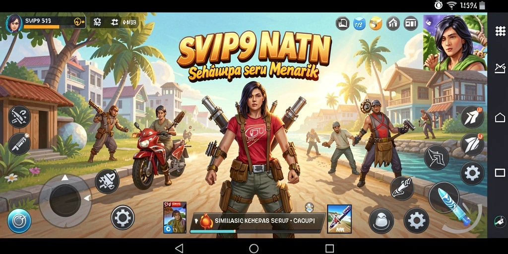 Tampilan gameplay SVIP9 dengan interaksi karakter yang mendalam.