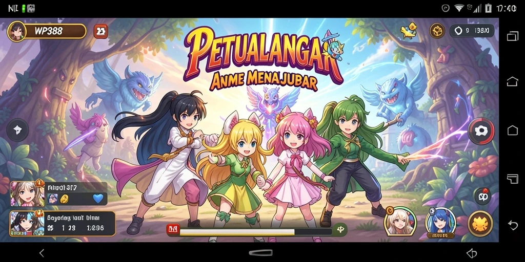Tampilan karakter utama dalam dunia anime yang fantastis.