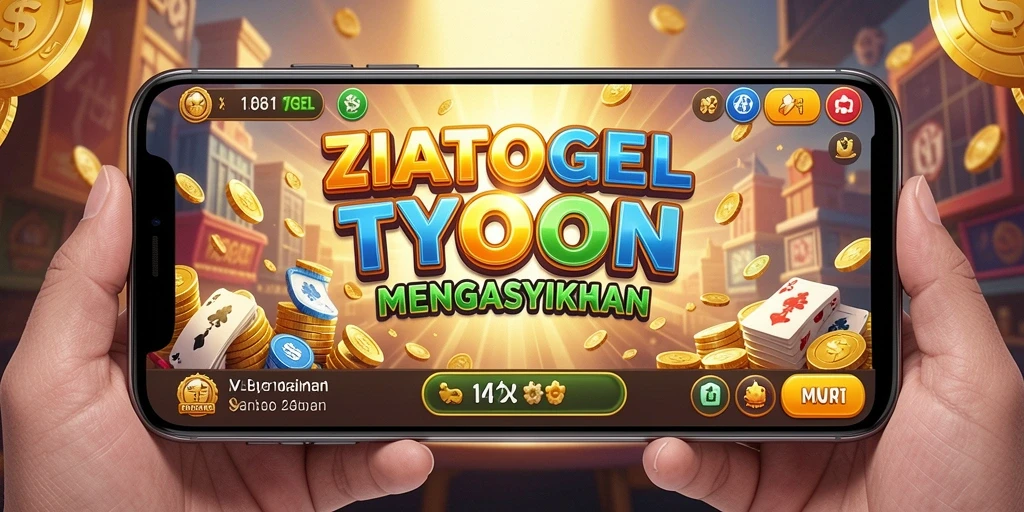 Screenshot gameplay ZIATOGEL yang menampilkan pengelolaan bisnis.