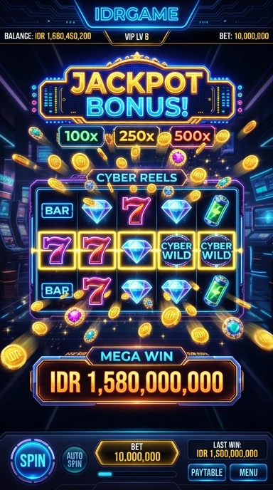 Tampilan antarmuka aplikasi idrgame yang user-friendly.